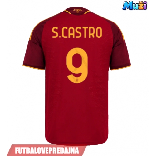 Lacne Muži Futbalové dres AS Roma Santiago Castro #9 2026-27 Krátky Rukáv - Domáci